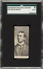 1903 E107 Breisch Williams Willie Keeler HOF SGC A Authentic Only 7 Total Graded