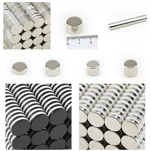 Starke Neodym Super Scheiben Magnete Ø12mm - Ø20mm bis 26KG N45 N52 auch Schwarz - Bild 1 von 104