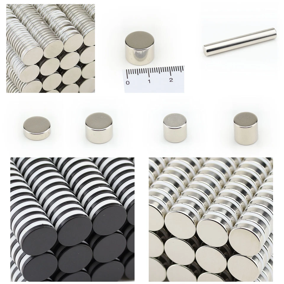 MAGNETHANDEL® Starke Neodym Super Scheiben Magnete Ø12mm - Ø20mm bis 26KG N45 N52 auch Schwarz