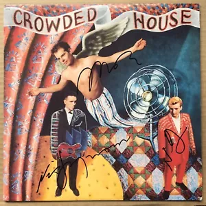 Signed CROWDED HOUSE Self Titled VINYL Record LP Autographed Auto Neil Finn Nick - Picture 1 of 15