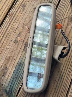 Revised 1998-2005 Lexus GS300 GS400 GS430 OEM Rear View Mirror w Base Tan Beige - Image 1 of 3