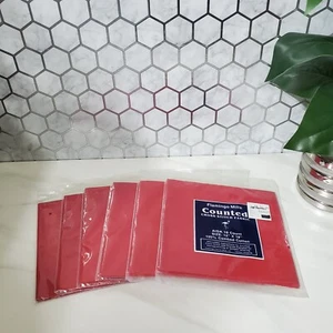 Flamingo Mills Counted Cross Stitch Fabric Red Aida 18 Count 12" x 18" - Picture 1 of 5