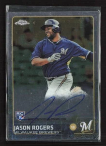 2015 Topps Chrome #AR-JR Jason Rogers Rookie Auto Brewers - Picture 1 of 2