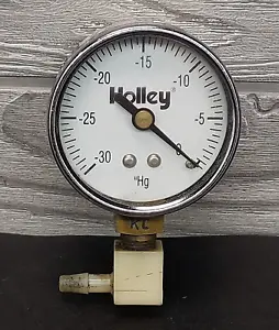 Holley 26-501 Chrome Vacuum Gauge 2 Inch Diameter, 0 - 30 - Picture 1 of 4