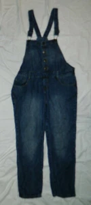 Youth Girls Classic CAT and JACK Brand Denim Overalls size L / 10-12  - Picture 1 of 5