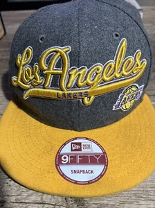 New Era Los Angeles Lakers 950 9Fifty Gray Adjustable Snapback Hat Cap NBA holo - Picture 1 of 8
