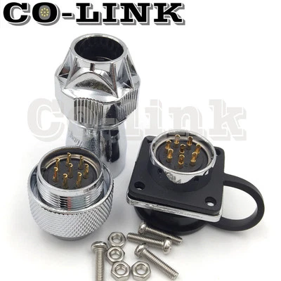 WS20 8pin aviation connector,Industrial connector,female plug and male socket - Image 1 of 4