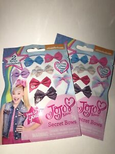 Lot Of 2 JoJo Siwa Blind Bag Surprise Secret Bows 2 Per Pk Nickelodeon Hair Bow
