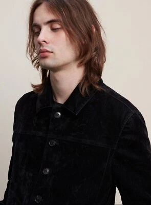 $1298 Brand New John Varvatos Flocked Velvet Trucker Jacket EU 48 US 38 - Image 1 of 4