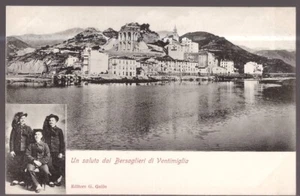 Italia, cartolina nuova di inizio secolo dei Bersaglieri di Ventimiglia -GX18 - Imagen 1 de 3