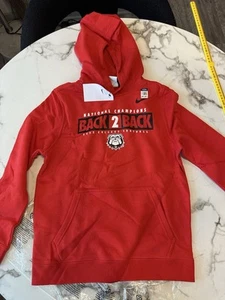 Size Large Y - Nike Boys Club Fleece Hoodie X Georgia Bulldogs - Picture 1 of 8