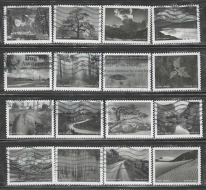 US Sc# 5854a-p ANSEL ADAMS PHOTOS SET of 16 SINGLES OFF PAPER SOUND - Picture 1 of 1
