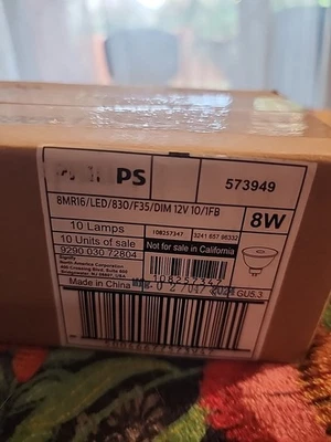 Philips 8MR16/LED/830/F35/DIM 12V 10/1FB   (10-PACK SEALED BOX) - Image 1 of 2
