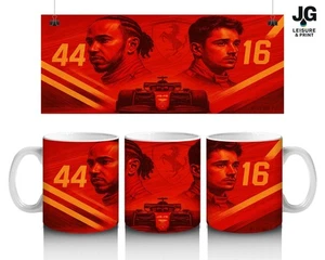 Leclerc & Hamilton inspired Formula One F1 11oz Mug Gift Ceramic Motorsport - Picture 1 of 3