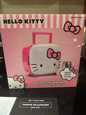 New -Hello Kitty White Pink Face Mini Fridge - Image 1 of 4