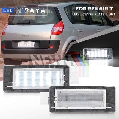 2x 18-SMD Led License Plate Lights For Renault Espace Scenic Dacia Duster Logdy - Imagem 1 de 4