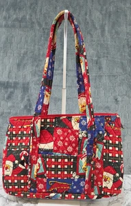 Damenhandtasche Markenlos Weihnachten Santa Handtasche Beuteltasche Urlaub - Bild 1 von 6