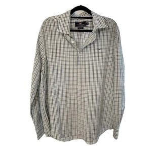 Vineyard Vines Men's XL 100% Cotton Blue Green White Button Down Classic Fit - Picture 1 of 7