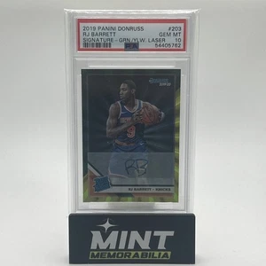 RJ Barrett Rated Rookie Donruss 2019 verde amarillo láser automático PSA 10 - Imagen 1 de 4