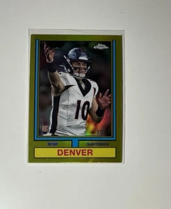 Bo Nix Topps Chrome 1974 Yellow Refractor /75 (RC): 2024 The Topps Company, INC - Bild 1 von 2