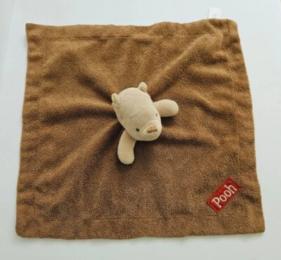 Плюшевое защитное одеяло Disney Baby Winnie the Pooh милое коричневое зеленое с атласной спинкой - Изображение 1 из 4