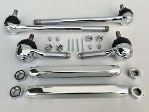 1958-1964 CHEVY IMPALA BELAIR BISCAYNE STANDARD TIEROD SET [NEW] [CHROME FINISH] - Picture 1 of 3