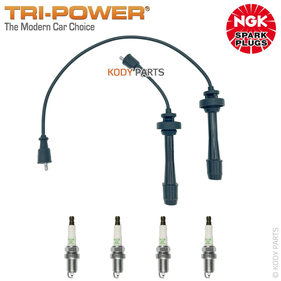 TRI-POWER IGNITION LEADS & NGK PLUGS - for Mazda 323 Astina SP20 BJ 2.0L (FS) - image 1 of 2