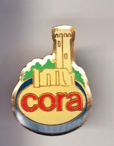 RARE PINS PIN'S .. HYPERMARCHE SUPERMARCHE CORA TOUR CHATEAU CASTLE ~GC - Imagen 1 de 1