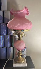 Fenton Rose Pink Satin Glass Poppy Electric Lamp Vintage As Is Condition (Read)