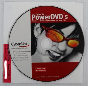 CYBERLINK PowerDVD 5 DELUXE CD-ROM Software Windows PC XP / 98se / 2000 W/ KEY - Picture 1 of 2