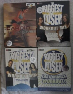 4 NEW 3-CD music sets for working out Biggest Loser workout 1 2 4 Cardio Grooves - Imagen 1 de 6