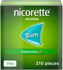 Nicorette Freshmint 2 mg Nikotinkaugummi, 210 Stück (Raucherentwöhnungshilfe)