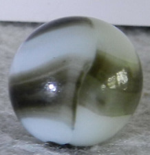 #13551m Vintage Peltier Glass NLR Zebra Marble .61 Inches