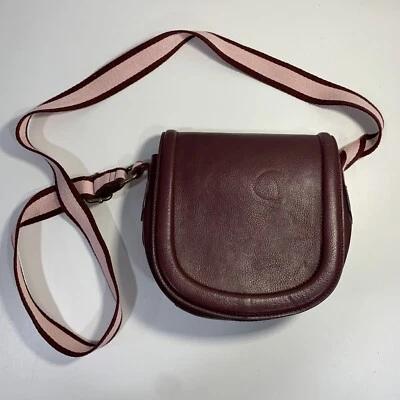 Bandolera Abercrombie & Fitch Imitación Cuero Borgoña Granate Cartera Correa Foto 1 de 4