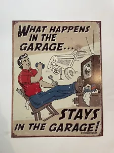 "Lustige Garage Vintage-Stil Blechschild für Garage/Geschäft/Mann Höhle 12,5"" x 16"" - Bild 1 von 2