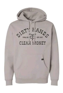 Troll Co Men's Frontier Graphic Hooded Sweatshirt Dirty Hands Size 2XL Cement - Picture 1 of 10