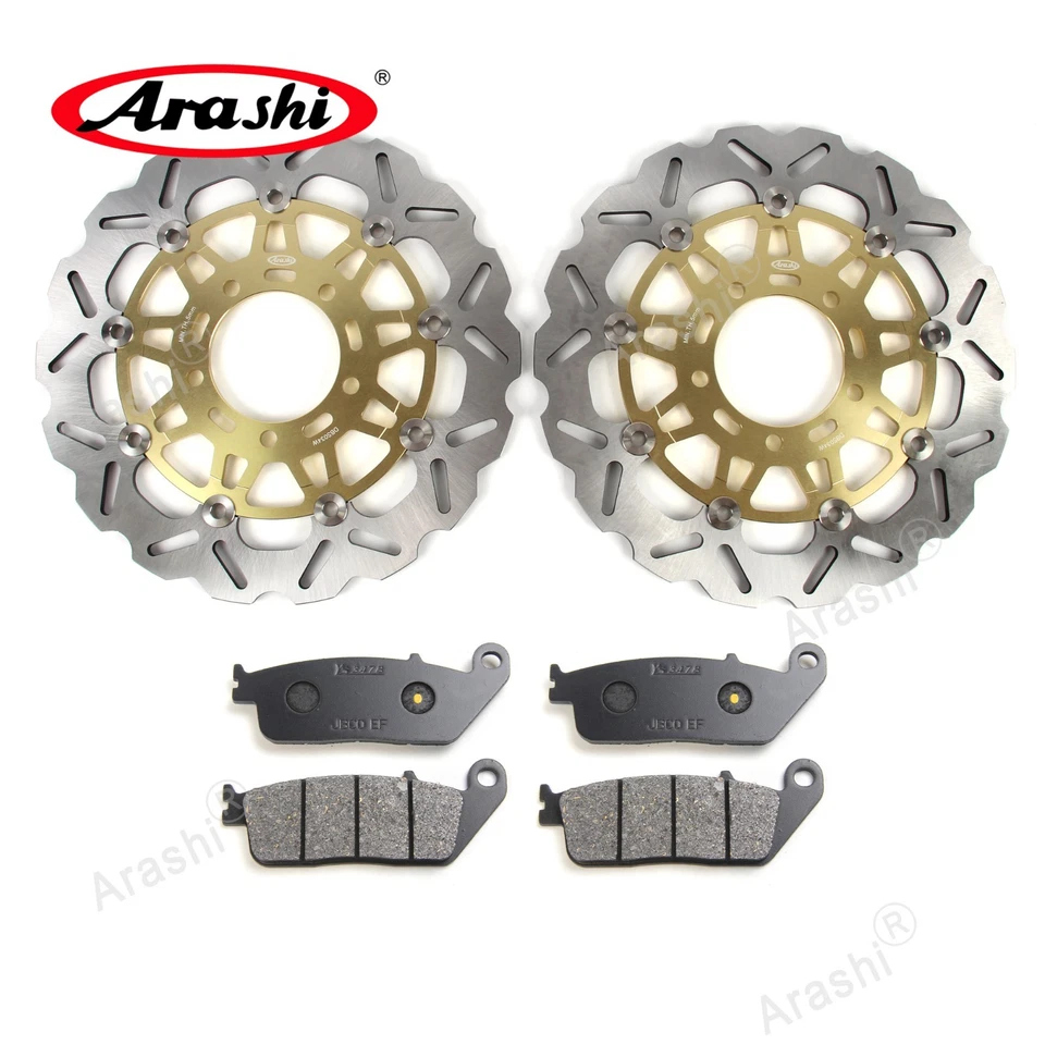 Rotor de disco de freio dianteiro + pastilha de freio para Kawasaki Z750 ABS 2007 2008 2009 2010 2011 - Imagem 1 de 4