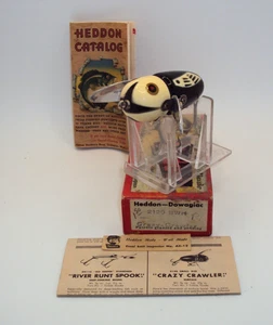 Vintage Heddon 2120 BWH Crazy Crawler Fat Body lure in original box & paper - Picture 1 of 11