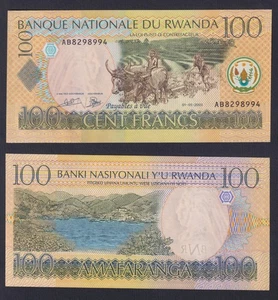 Banconota Ruanda 100 francs 2003 P.-29a FDS/UNC - Imagen 1 de 1