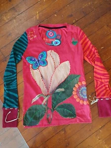 Suéter Desigual Floral Multicolor Top Fino Talla M - Imagen 1 de 14