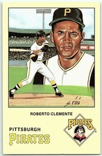 1990 9 Clemente Roberto Postcard Hof Swinger Susan Pittsburgh Pirates Rini 5,000