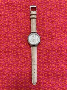 Philip Stein Teslar Dual Time BronzeWhite Dial Womens Quartz Watch Diamond Bezel - Picture 1 of 6