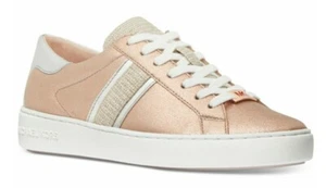 Michael Kors $110 NEW Size 11 Keaton Stripe Sneaker ■ Rose Gold ■ Sneakers - Picture 1 of 12
