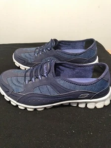 Skechers Womens Memory Foam 22394MC Blue Casual shoes Sneakers Size 7.5 - Picture 1 of 6