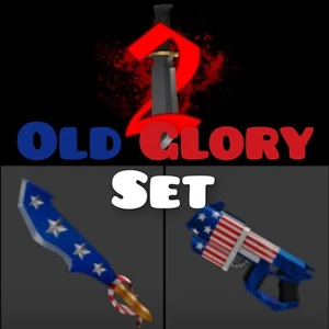 Roblox Murder Mystery 2 MM2 | Old Glory & Amerilaser Set (Godly) | Virtual Item