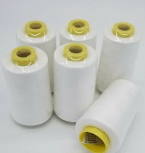 6 Big Spools NATURAL COLOR Serger Sewing Thread QUALITY T27 S2 100% POLYESTER - Picture 1 of 7