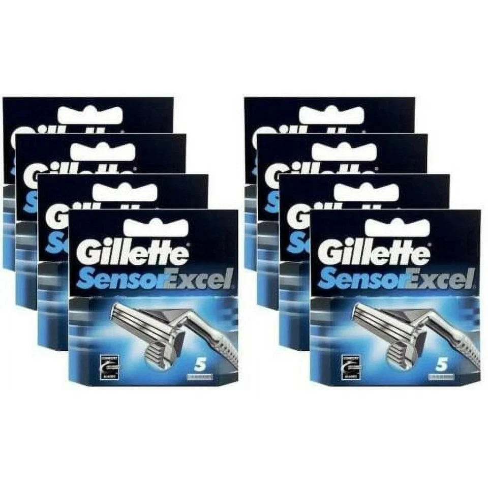 (40) Cartuchos de recarga Gillette Sensor Excel 8 paquetes con 5 hojas en cada paquete - Imagen 1 de 2