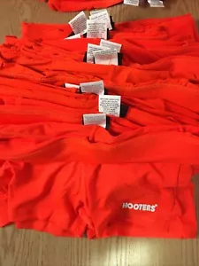 New Hooters Girl Super Sexy Authentic Orange Uniform Shorts Medium Crooked Tag - Picture 1 of 6