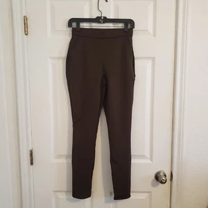 Express High Waisted Nylon Pull-On Leggings New With Tags Extra Small XS Brown - Picture 1 of 9