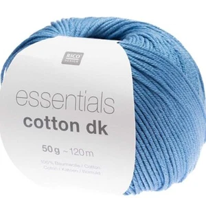 Rico Knitting Wool Yarn Essentials Cotton DK Double Knitting Sport Crochet 8 Ply - Picture 1 of 199